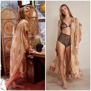 Free People Multicolor Floral Robe